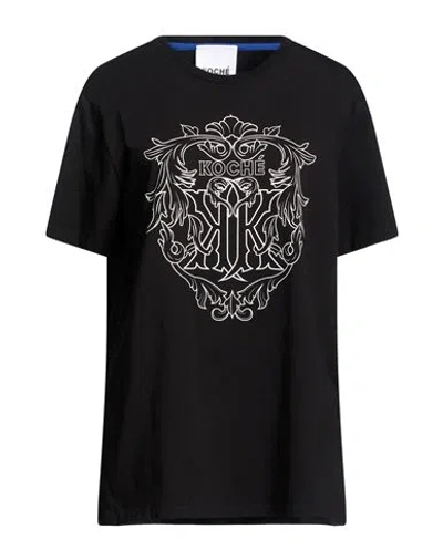 Koché Woman T-shirt Black Size S Cotton