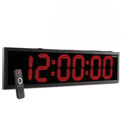 Kodak 36 Waterproof Outdoor Digital Led Clock With Auto Time Sync, Temperature & Date In Red
