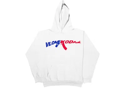 Pre-owned Kodak Black Men's  X Vlone 47 Hoodie In White