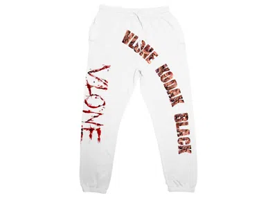 Pre-owned Kodak Black Men's  X Vlone Zombie Joggers In White