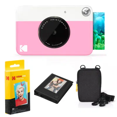 Kodak Printomatic Instant Print Camera & Photo Paper (20 Sheets) Album Bundle In Multi