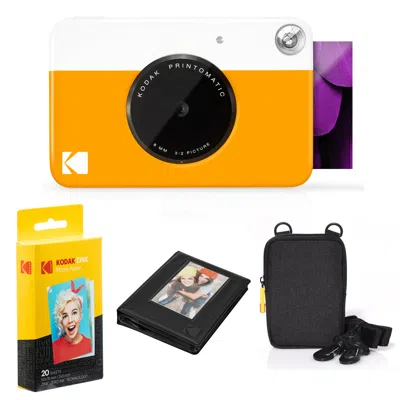 Kodak Printomatic Instant Print Camera & Photo Paper (20 Sheets) Album Bundle In Multi