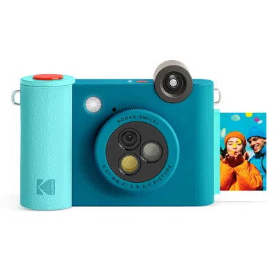 Kodak Smile+ Wireless 2x3 Digital Instant Print Camera With Effect Lenses & Zink Technology In Blue
