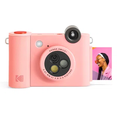 Kodak Smile+ Wireless 2x3 Digital Instant Print Camera With Effect Lenses & Zink Technology In Pink