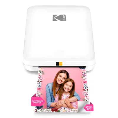 Kodak Step Slim Mobile Color Instant Photo Printer 2x3" (white), Compatible With Ios And Android
