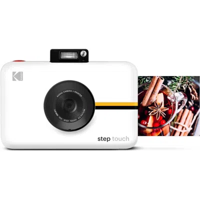 Kodak Step Touch 13mp Digital Camera & Instant Printer 2x3" With 3.5 Lcd Touchscreen Display In White