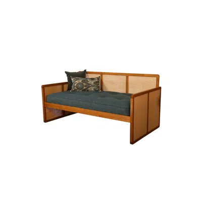 Kodiak Furniture Abaco Daybed-honey Finish-linen Aqua Mattress