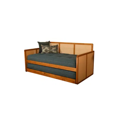 Kodiak Furniture Abaco Daybed-pop Up-honey Finish-linen Aqua Mattresses