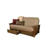 Kodiak Furniture Washington Frame-rustic Walnut Finishtaxi Woodsmoke Mattress-storage Drawers