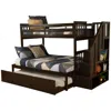 Kodiak Kelcie Twin-full Bunk Bed Dark Chocolate-trundle Bed In Brown