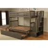 Kodiak Kelcie Twin-full Bunk Bed Dark Gray In Brown