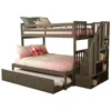 Kodiak Kelcie Twin-full Bunk Bed Dark Gray-trundle Bed In Brown