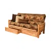 Kodiak Lodge Frame-natural Finish-canadian Mattress-storage Drawers In Brown