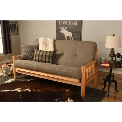 Kodiak Lodge Frame-natural Finish-linen Stone Mattress