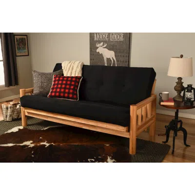 Kodiak Lodge Frame-natural Finish-suede Black Mattress