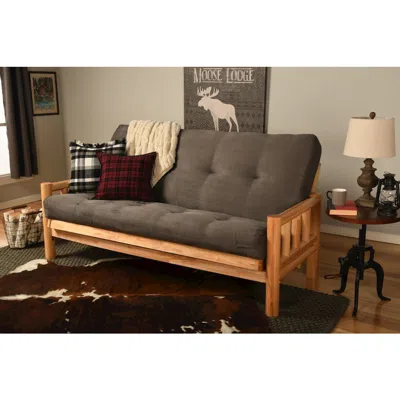 Kodiak Lodge Frame-natural Finish-suede Gray Mattress