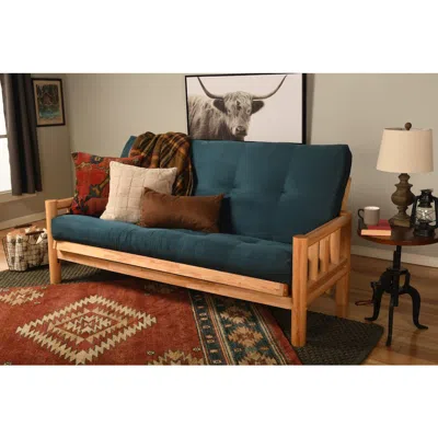 Kodiak Lodge Frame-natural Finish-suede Navy Mattress