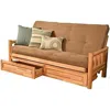 Kodiak Lodge Frame-natural Finish-suede Peat Mattress-storage Drawers