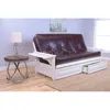 Kodiak Phoenix Frame-antique White Finish-oregon Trail Java Mattress-storage Drawers