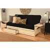 Kodiak Phoenix Frame-antique White Finish-suede Black Mattress-storage Drawers In Black