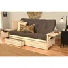 Kodiak Phoenix Frame-antique White Finish-suede Gray Mattress-storage Drawers In Multi