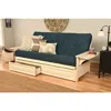 Kodiak Phoenix Frame-antique White Finish-suede Navy Mattress-storage Drawers In Multi