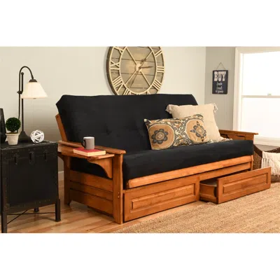 Kodiak Phoenix Frame-barbados Finish-suede Black Mattress-storage Drawers