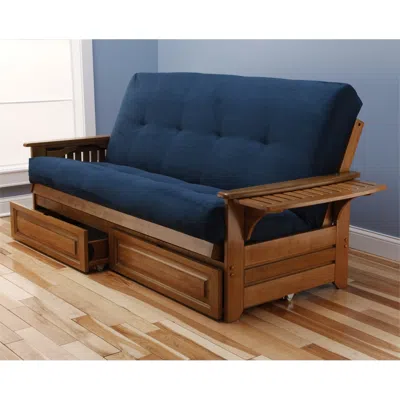 Kodiak Phoenix Frame-barbados Finish-suede Navy Mattress-storage Drawers