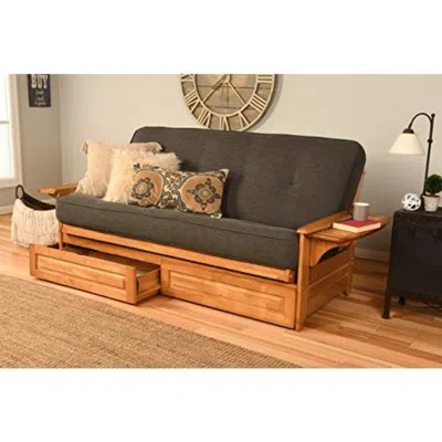 Kodiak Phoenix Frame-butternut Finish-linen Charcoal Mattress-storage Drawers