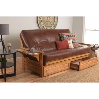 Kodiak Phoenix Frame-butternut Finish-oregon Trail Saddle Mattress-storage Drawers