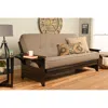 Kodiak Phoenix Frame-espresso Finish-linen Stone Mattress