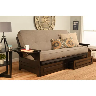 Kodiak Phoenix Frame-espresso Finish-linen Stone Mattress-storage Drawers