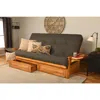 Kodiak Phoenix Frame Queen-butternut Finish-linen Charcoal Mattress-storage Drawers