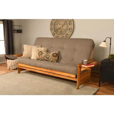 Kodiak Phoenix Frame Queen-butternut Finish-linen Stone Mattress