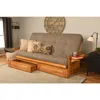 Kodiak Phoenix Frame Queen-butternut Finish-linen Stone Mattress-storage Drawers
