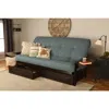 Kodiak Phoenix Frame Queen-espresso Finish-linen Aqua Mattress-storage Drawers