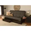 Kodiak Phoenix Frame Queen-espresso Finish-linen Charcoal Mattress-storage Drawers