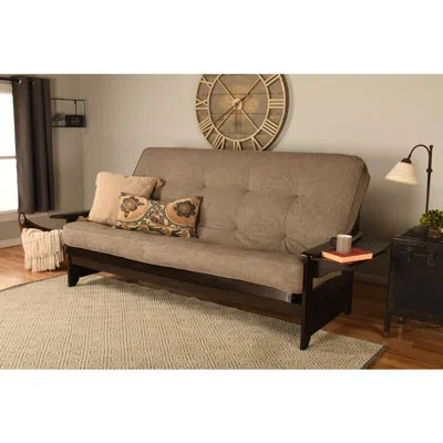 Kodiak Phoenix Frame Queen-espresso Finish-linen Stone Mattress