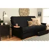 Kodiak Phoenix Frame Queen-espresso Finish-suede Black Mattress-storage Drawers