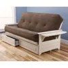 Kodiak Phoenix Frame/antique White Finish/marmont Mocha Mattress/storage Drawers