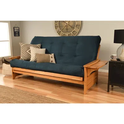 Kodiak Phoenix Frame/queen/butternut Finish/suede Navy Mattress