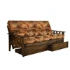 Kodiak Tucson Frame-rustic Walnut Finish-canadian Mattress-storage Drawers