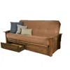 Kodiak Washington Frame-rustic Walnut Finish-marmont Mocha Mattress-storage Drawers