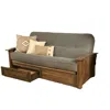 Kodiak Washington Frame-rustic Walnut Finish-marmont Thunder Mattress-storage Drawers