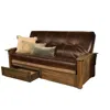 Kodiak Washington Frame-rustic Walnut Finish-oregon Trail Java Mattress-storage Drawers