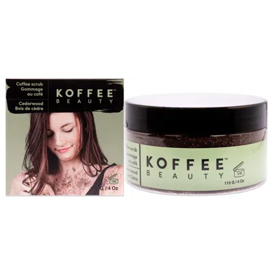 Koffee Beauty Coffee Scrub - Cedarwood By  For Unisex - 4 oz Scrub In Brown