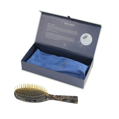 Koh-i-noor Luxury Pneumatic Hair Brush With Gold Pins In Green