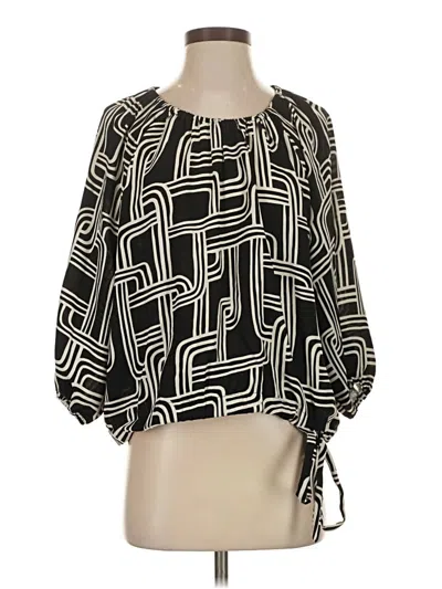 Pre-owned Kohl's 3/4 Sleeve Blouse In Black