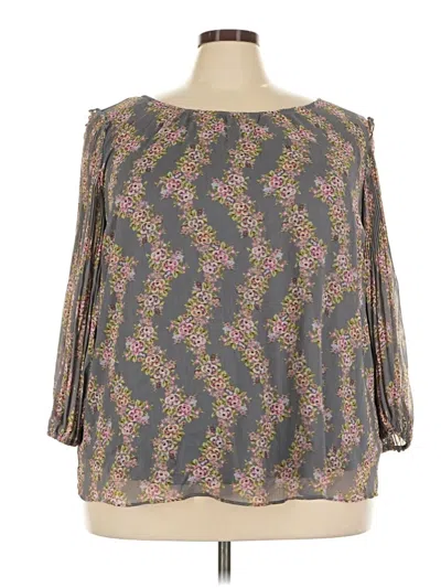 Kohl's 3/4 Sleeve Blouse In Brown