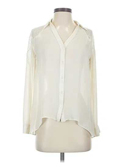 Pre-owned Kohl's Long Sleeve Blouse In Ivory
